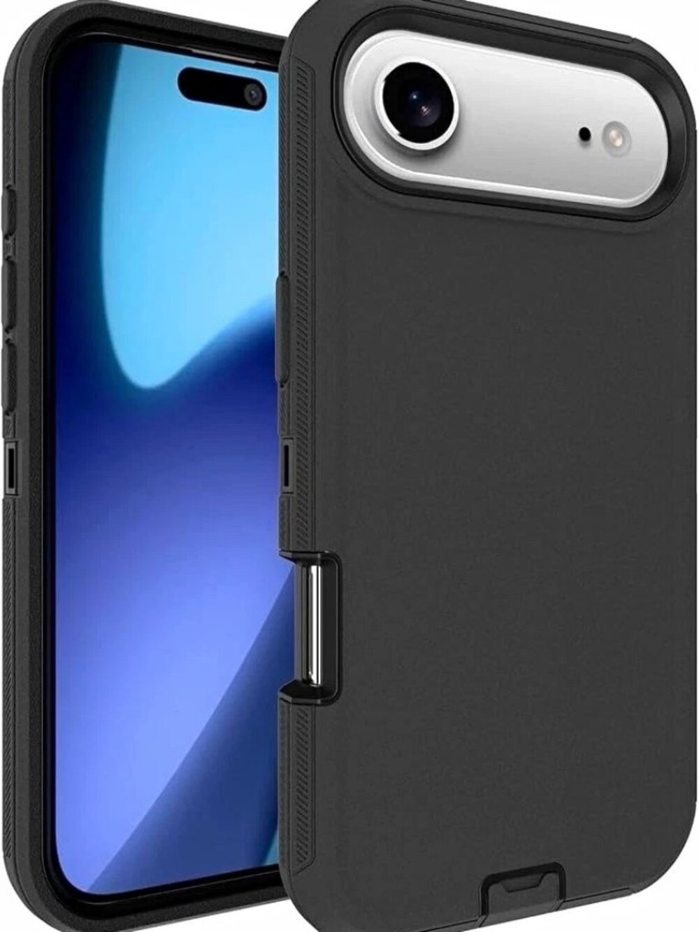 Rugged Heavy Duty Shockproof Case for Apple iPhone Air (6.5-inch) Black